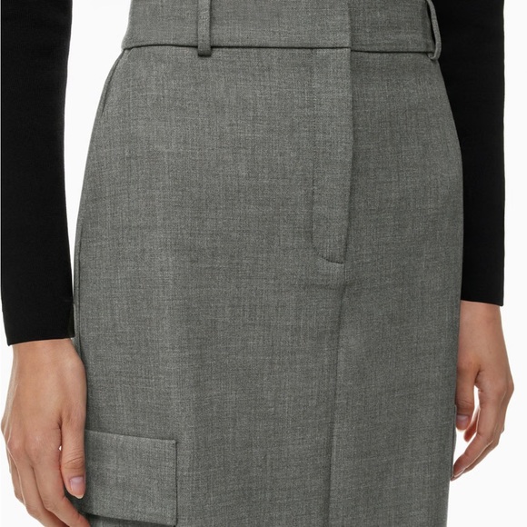 Aritzia Babaton Cargo Maxi Work Skirt In Brown (gray version pictured) | Sz 00 - Picture 5 of 6